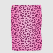 Serviette De Golf Empreinte de léopard rose élégant (Devant)