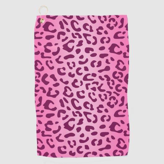 Serviette De Golf Empreinte de léopard rose élégant (Devant)