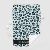 Serviette De Golf Empreinte de léopard, Spots, Leopard Bleu, Votre N (En situation)