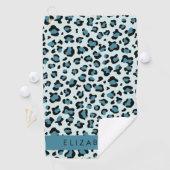Serviette De Golf Empreinte de léopard, Spots, Leopard Bleu, Votre N (En situation)