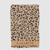 Serviette De Golf Empreinte de léopard, Spots, Leopard Brown, Votre  (Devant)