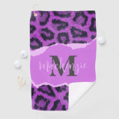 Serviette De Golf Empreinte de léopard violet (En situation)