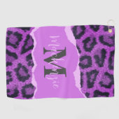 Serviette De Golf Empreinte de léopard violet (Horizontal)