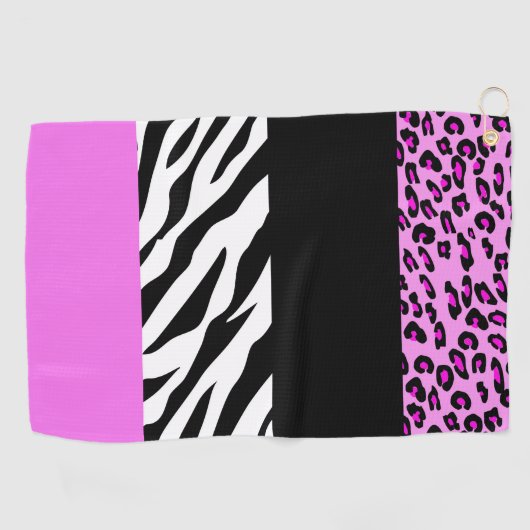 Serviette De Golf Empreinte de léopard, Zebra Print, Poster de anima (Horizontal)