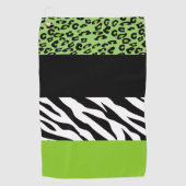 Serviette De Golf Empreinte de léopard, Zebra Print, Poster de anima (Devant)
