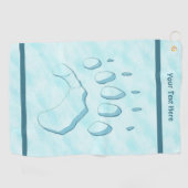 Serviette De Golf Empreinte de patte d'ours polaire (Horizontal)