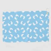 Serviette De Golf Empreintes bébé, Pied bébé, Marches, Bleu, Garçon (Horizontal)
