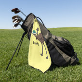 Serviette De Golf Emu avec dessin animé d'oeufs (Vert)