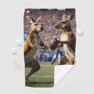 Serviette De Golf "En action : Kangaroos joue aux règles australienn