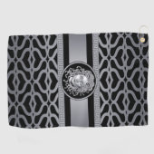 Serviette de golf en argent Medusa de luxe (Horizontal)