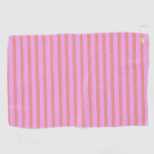Serviette de golf en bande rose (Horizontal)