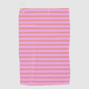 Serviette de golf en bande rose
