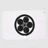 Serviette de golf en cercle de prune Umebachi (Horizontal)