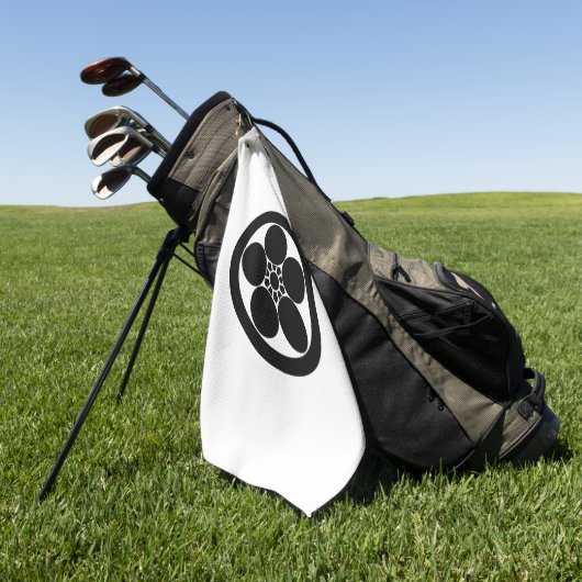 Serviette de golf en cercle de prune Umebachi (Vert)