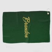 Serviette de golf en cuir vert (Horizontal)