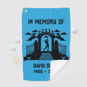 Serviette De Golf En Mémoire Des Funérailles Des Golfeurs (En situation)