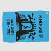 Serviette De Golf En Mémoire Des Funérailles Des Golfeurs (Horizontal)