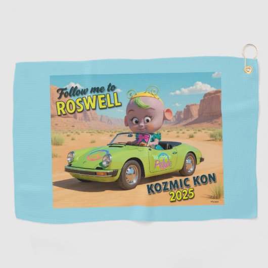 Serviette de golf en microfibre de convention (Horizontal)