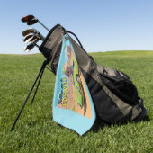 Serviette de golf en microfibre de convention (Vert)
