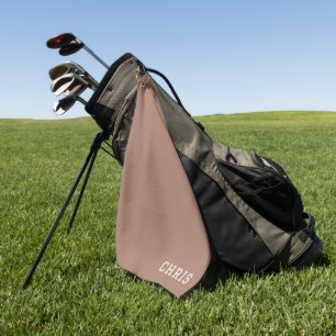 Serviette de golf en mousse de moka personnalisée