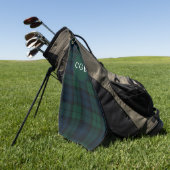 Serviette de golf en plaid vert foncé (Vert)