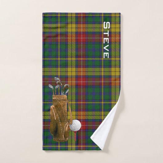 Serviette de golf en plastique Buchanan Tartan (Serviette à main)