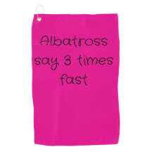 Serviette de golf en rose chaud avec terme de golf