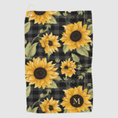 Serviette De Golf en vichy Motif tournesol (Devant)
