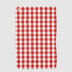 Serviette De Golf En vichy rouge