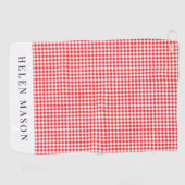 Serviette De Golf en vichy rouge et blanc plaid femmes (Horizontal)