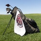 Serviette De Golf Énergie de l'objectif du Japon Squelette Attaquant (Vert)
