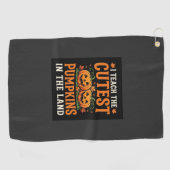 Serviette De Golf Enseignant Halloween Citrouilles les Plus Mignonne (Horizontal)