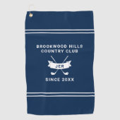 Serviette De Golf Ensembles de clubs de golf à initiales monogramme (Devant)