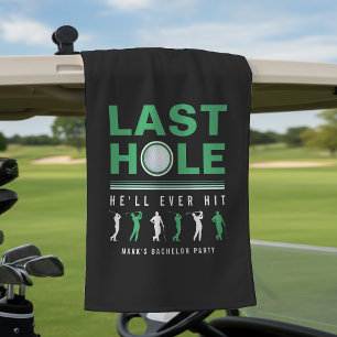 Serviette De Golf Enterrement de vie de garçon de golf dernier trou