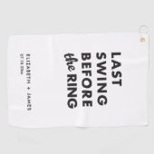 Serviette De Golf Enterrement de Vie de Garçon Dernier Tourbillon Av (Horizontal)