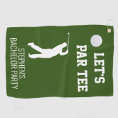 Serviette De Golf Enterrement de vie de garçon Faisons la Fête Voyag (Horizontal)