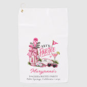 Serviette De Golf Enterrement de vie de jeune fille Let's Par Tee (Devant)