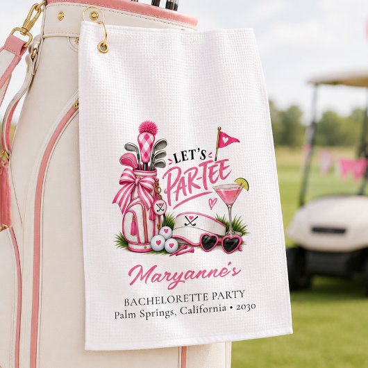 Serviette De Golf Enterrement de vie de jeune fille Let's Par Tee