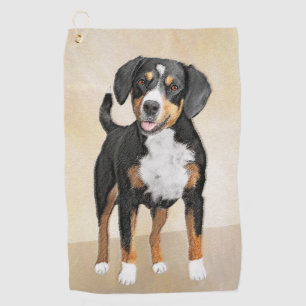 Serviette De Golf Entlebucher Mountain Dog Peinture - Art original
