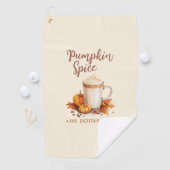 Serviette De Golf Épice citrouille - Feuillage de fin et d'automne (En situation)