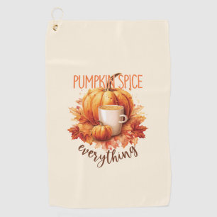 Serviette De Golf Épices citrouilles - Foliage de fin et d'automne