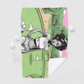 Serviette De Golf Épingler la fille (En situation)