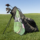 Serviette De Golf Épingler la fille (Vert)
