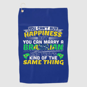 Serviette De Golf Épouser un Brésilien - Brésil Bonheur