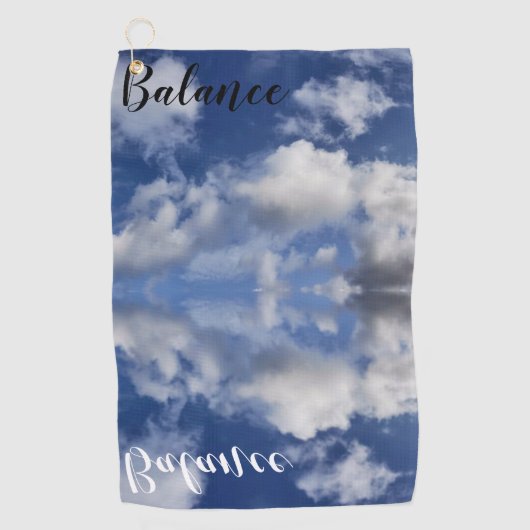 Serviette De Golf Équilibrer les reflets nuageux, bleu Cornish ciel (Devant)