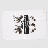 Serviette De Golf Équipage de pointeur germanique à pois courts (Horizontal)