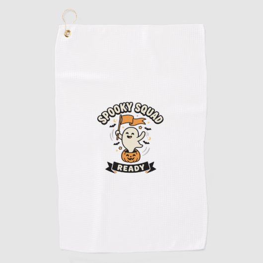 Serviette De Golf Équipe de fantômes d'Halloween (Devant)