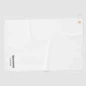 Serviette De Golf Équipe de golf de l'université blanc et noir (Horizontal)