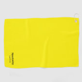 Serviette De Golf Équipe de golf universitaire jaune et noir (Horizontal)