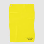 Serviette De Golf Équipe de golf universitaire jaune et noir (Devant)